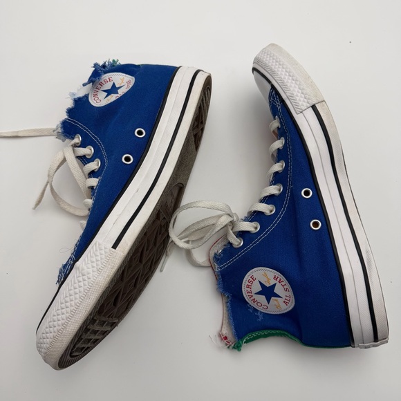 Converse Totally Thrashed Chuck Taylor All Star Hi Enamel Red Mens 8 Womens 10 - Picture 3 of 12